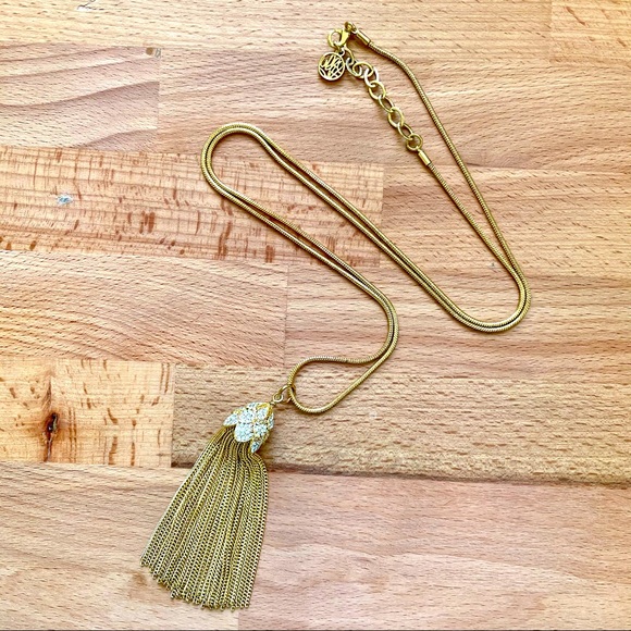 Lilly Pulitzer Gold Metal Tassel Necklace